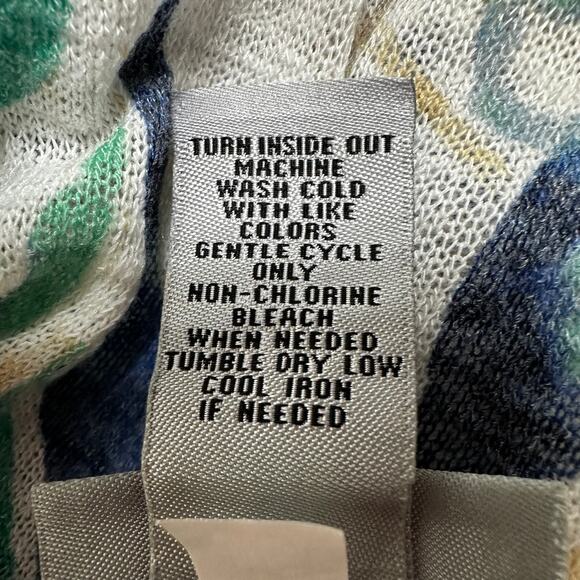 Catherines Women's Cardigan Plus Size‎ 2X White Paisley 3/4 Sleeve Open Front - Picture 6 of 6